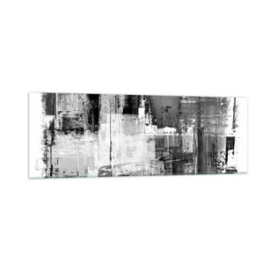 Obraz na skle - Šedé je krásné - 90x30 cm