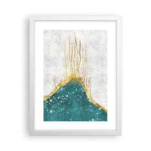 Plakát v bílém rámu - Zlatý příliv - 30x40 cm