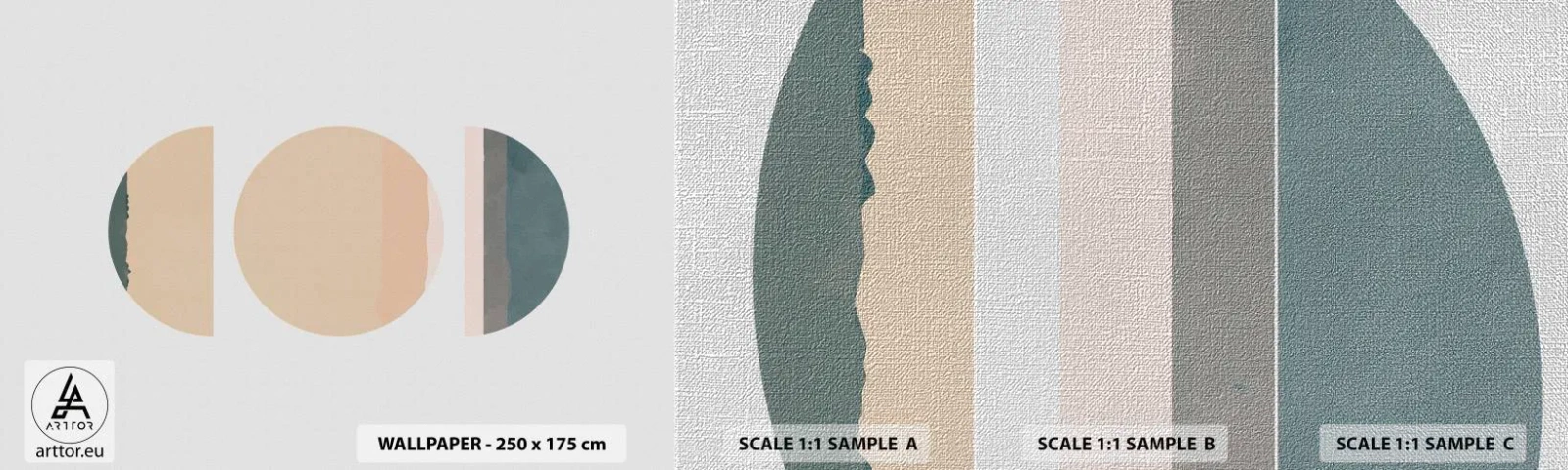 Vzor Fototapety Premium Canvas - Kruh za kruhem - Abstrakce, Kus, Moderní umění - 100x30 cm