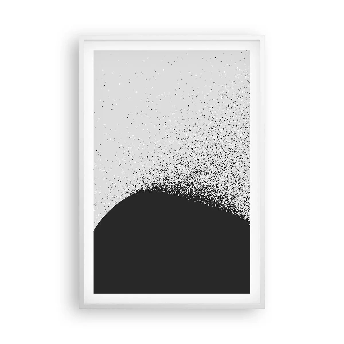 Plakát v bílém rámu - Pohyb částic - 61x91 cm