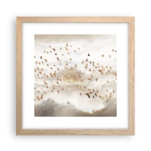 Plakát v rámu světlý dub - Je čas… - 30x30 cm