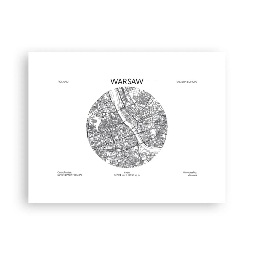 Plakát - Anatomie Varšavy - 40x30 cm