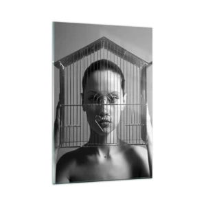 Obraz na skle - Tak trochu surrealistický portrét - 80x120 cm