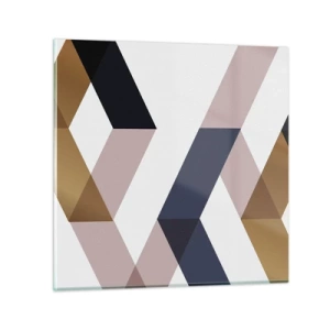 Obraz na skle - Roviny a úhly - 40x40 cm