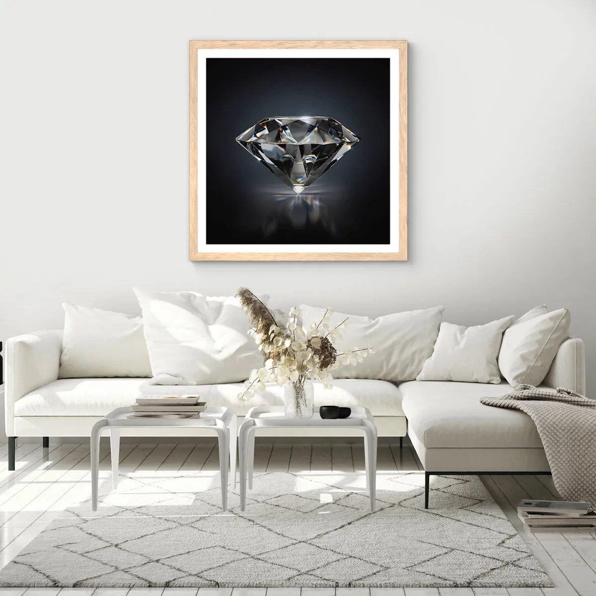 Plakát v rámu světlý dub - Best girls friend - 30x30 cm