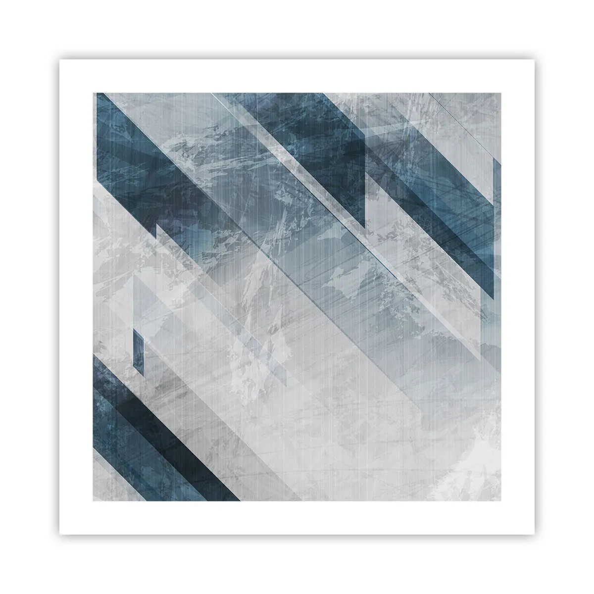 Plakát - Prostorová kompozice – pohyb šedé - 50x50 cm