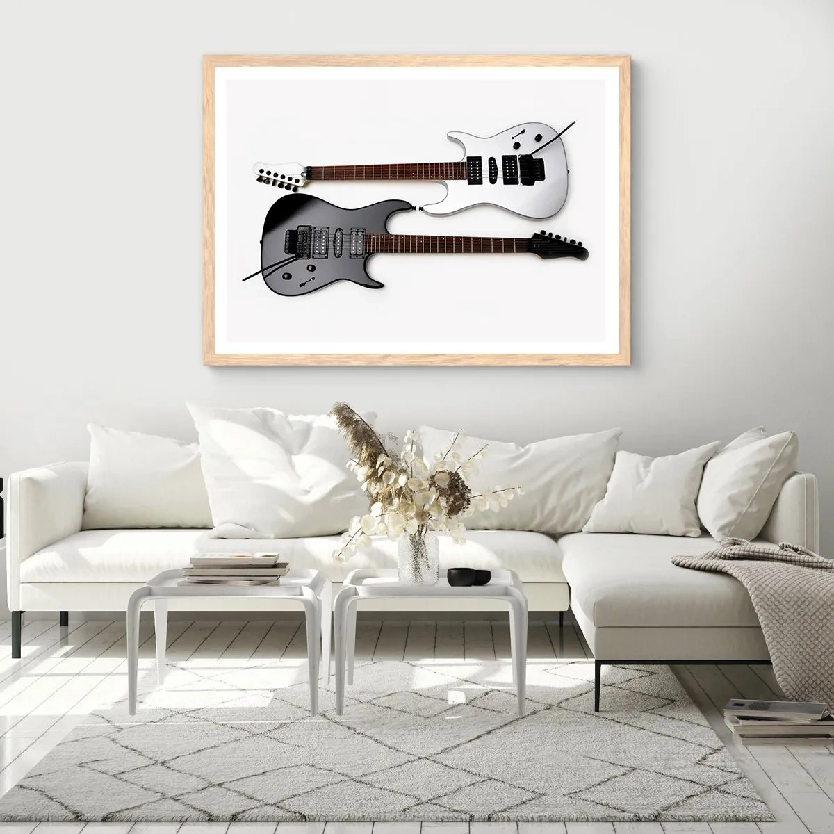 Plakát v rámu světlý dub - Harmonie tvarů - 91x61 cm