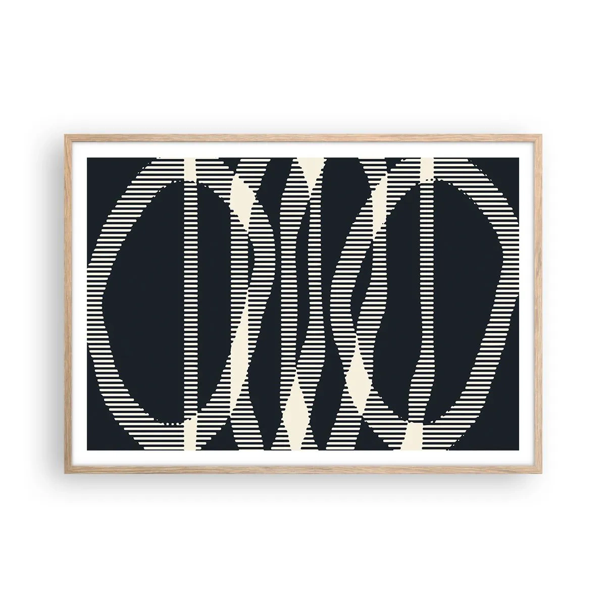 Plakát v rámu světlý dub - Pokus o prolomení temnoty - 100x70 cm