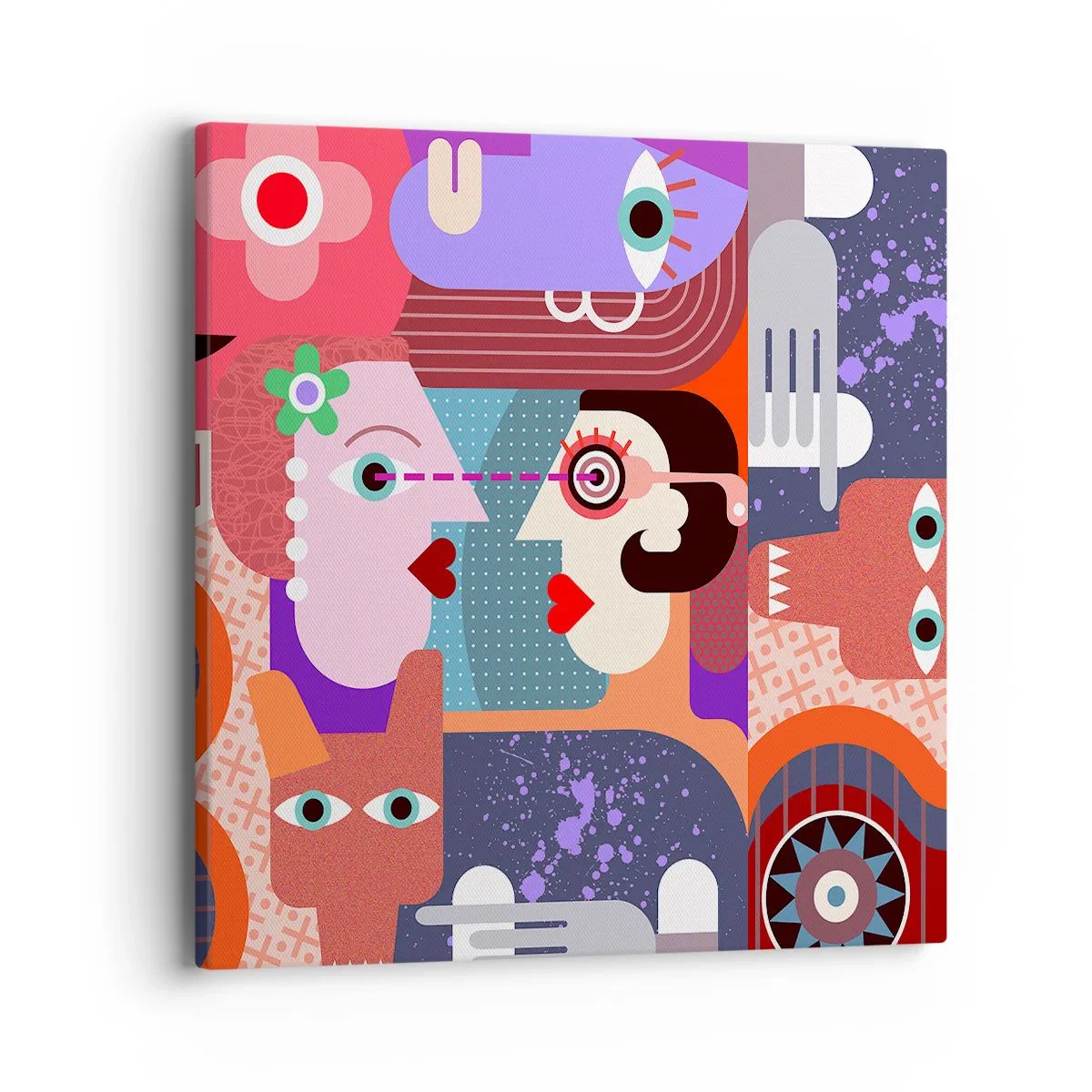 Obraz na plátně - Tváří v tvář - 40x40 cm