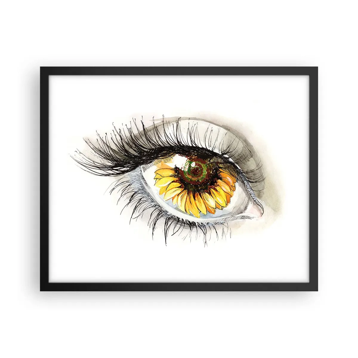 Plakát v černém rámu - Pohled žhavý jako léto - 50x40 cm