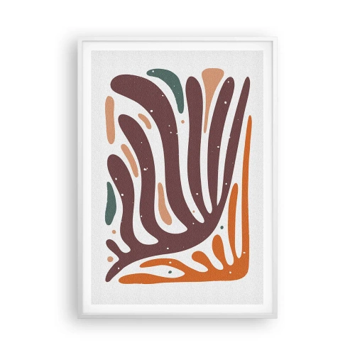 Plakát v bílém rámu - Organická a radiální kompozice - 70x100 cm