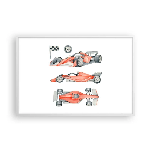 Plakát v bílém rámu - Dohnat sen - 91x61 cm