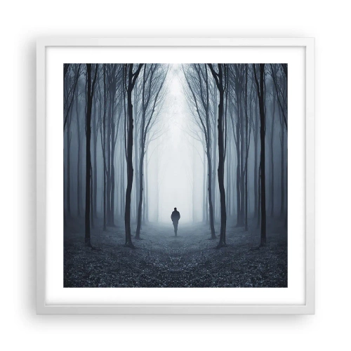 Plakát v bílém rámu - A všechno jednoduché a jasné - 50x50 cm