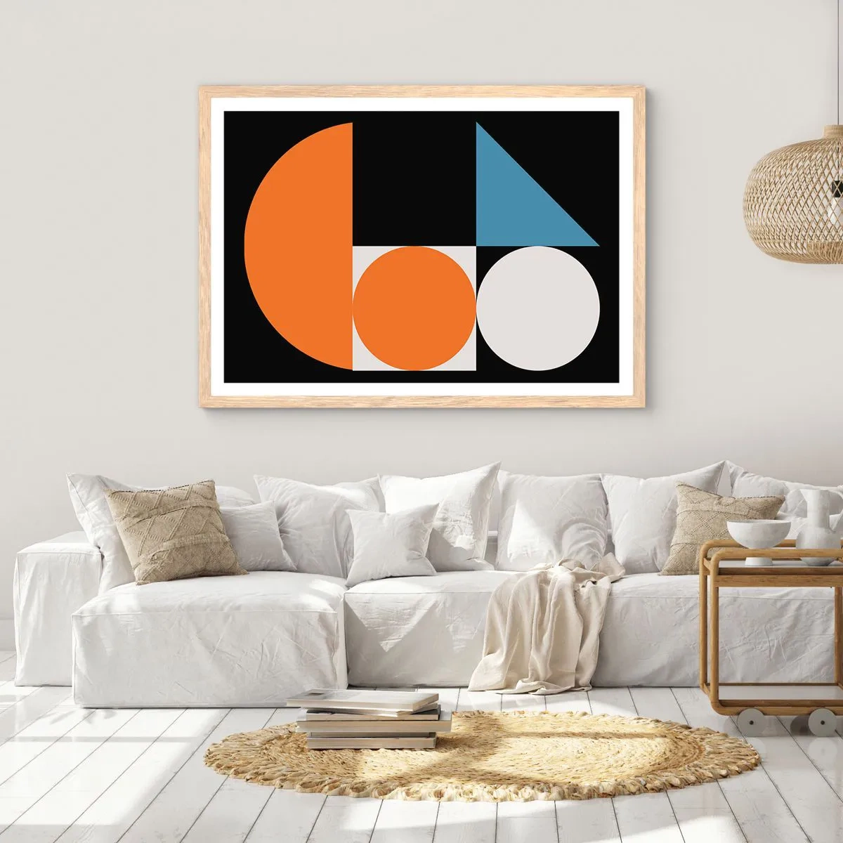 Plakát v rámu světlý dub - Figurínový systém - 70x50 cm