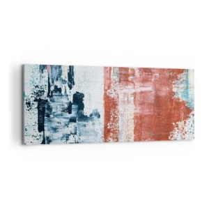 Obraz na plátně - Abstraktní půl na půl - 100x40 cm