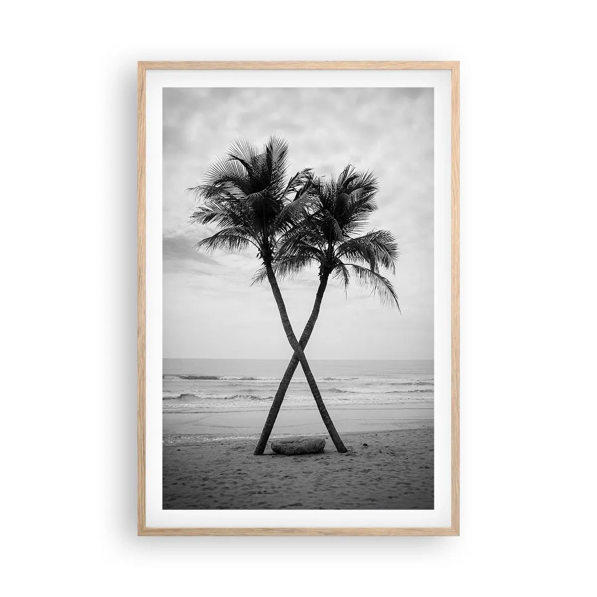 Plakát v rámu světlý dub - Něžná přítomnost - 61x91 cm