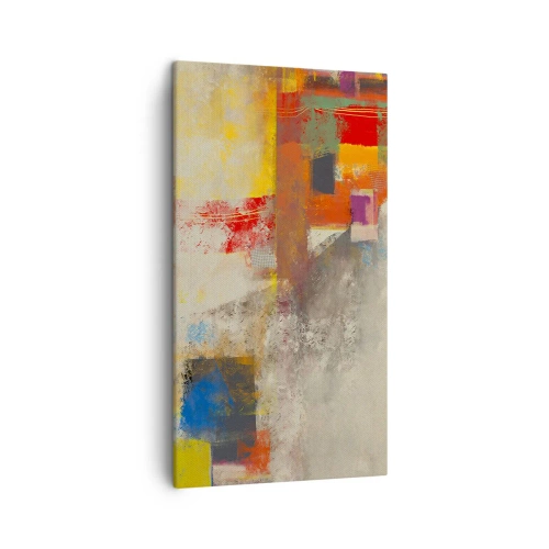 Obraz na plátně - Geometrie barev - 45x80 cm