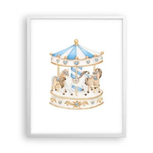 Plakát v bílém rámu - Sladké dětství - 40x50 cm