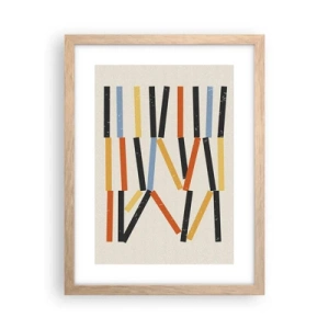 Plakát v rámu světlý dub - Kompozice na úrovni - 30x40 cm