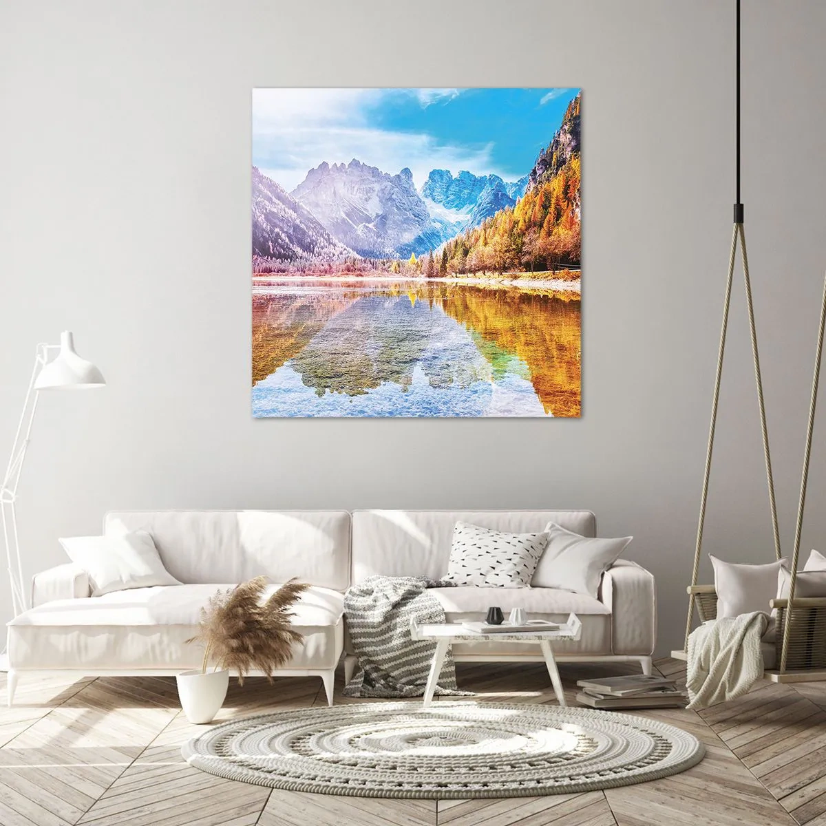Obraz na plátně - A v horách už je podzim - 70x70 cm