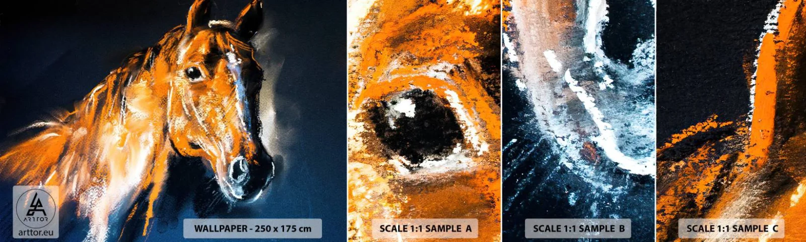 Fototapeta Vzorek Standard Eco - Tak co, jedeš? - Zvířata, Kůň, Kobyla - 100x30 cm