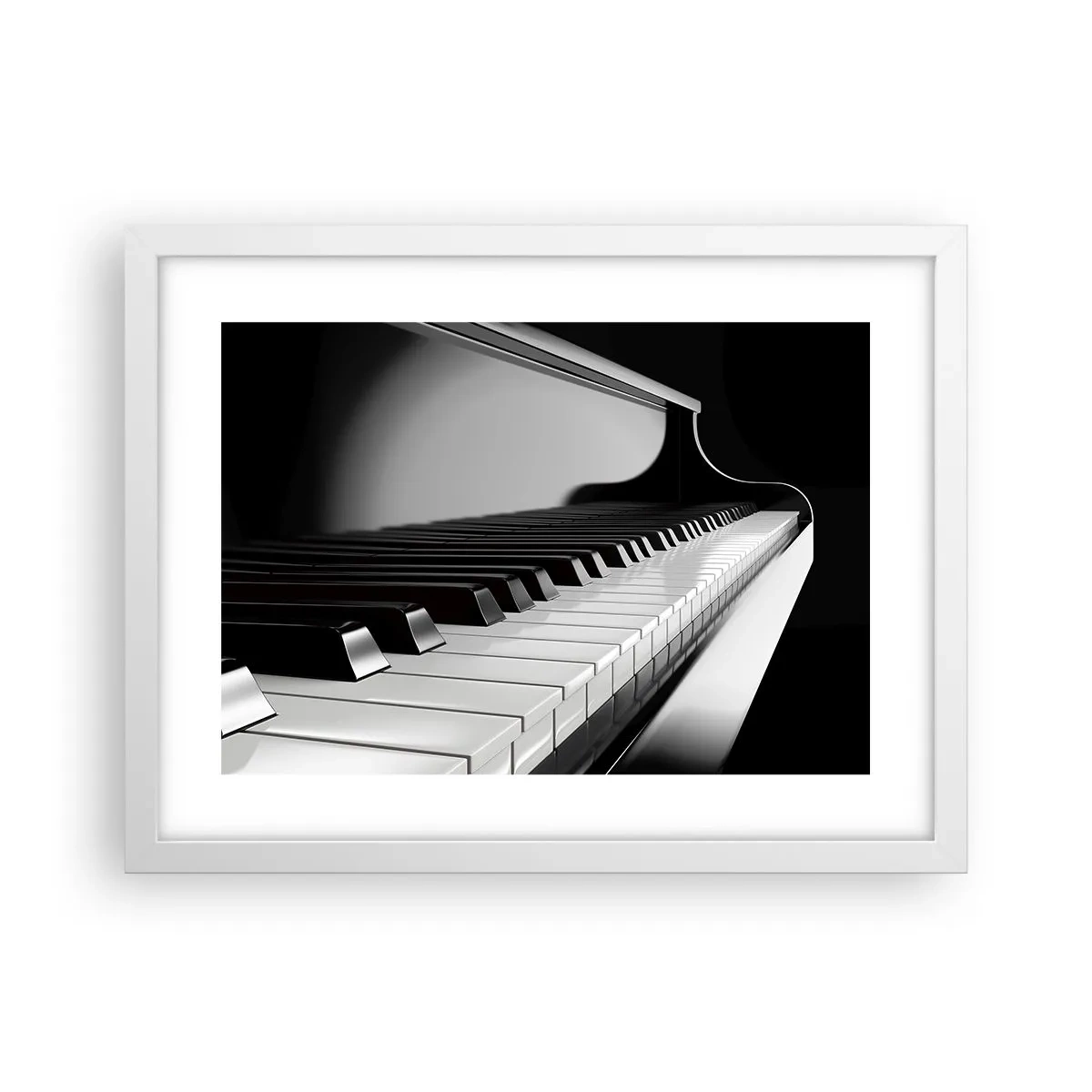 Plakát v bílém rámu - Harmonie tvarů a barev - 40x30 cm