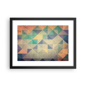 Plakát v černém rámu - Republika trojúhelníků - 40x30 cm