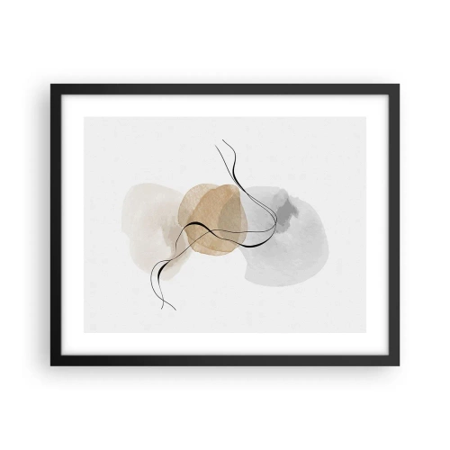 Plakát v černém rámu - Vzdušné korálky - 50x40 cm