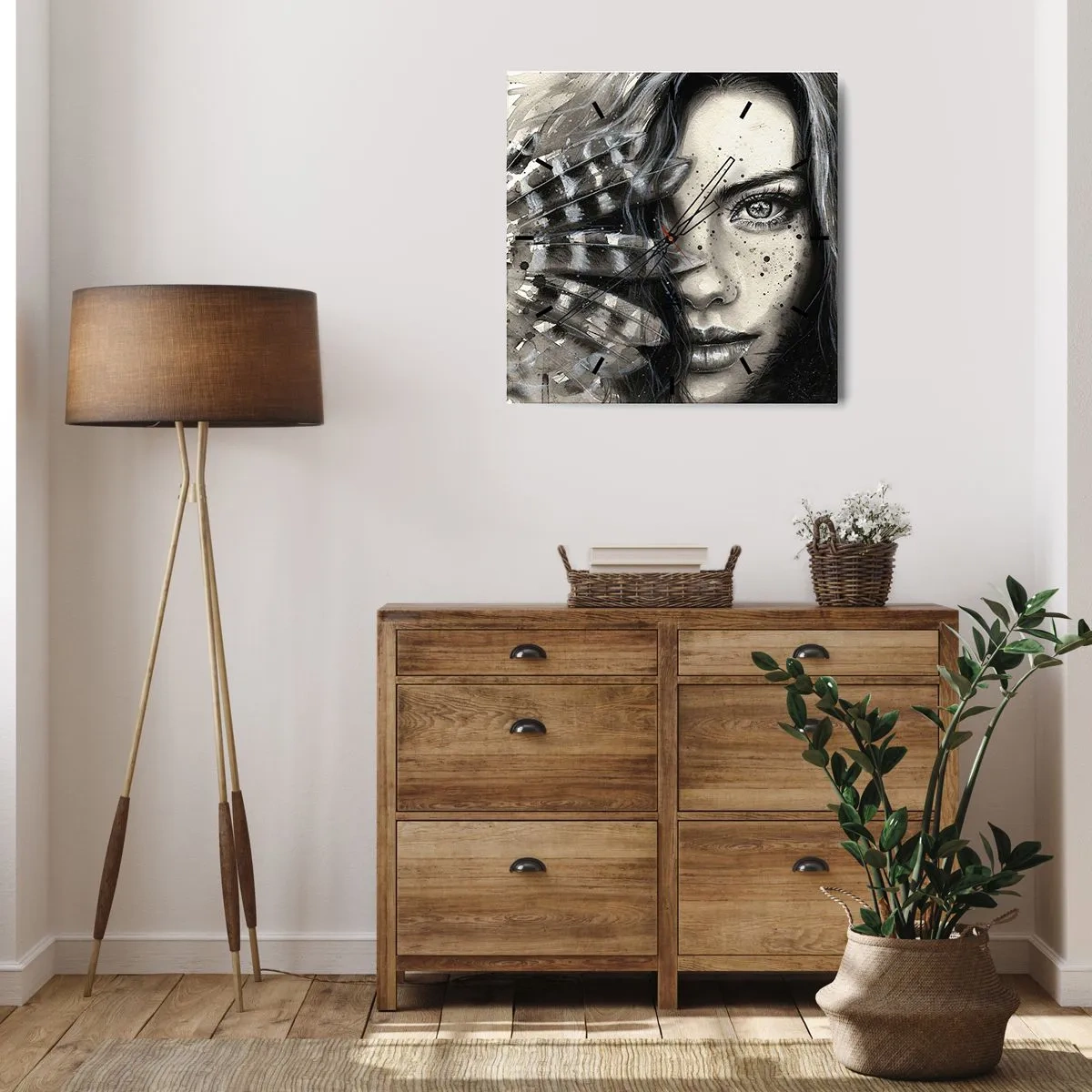 Nástěnné hodiny - Divoká krása - 40x40 cm