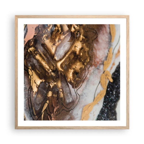 Plakát v rámu světlý dub - Prvek země - 60x60 cm