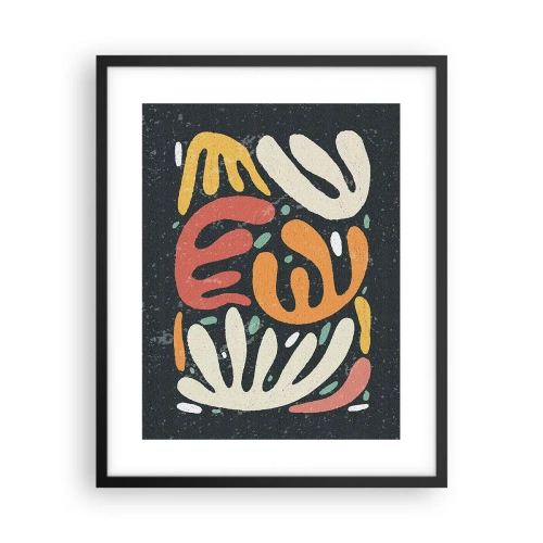 Plakát v černém rámu - Kompozice – hned tě chytím - 40x50 cm