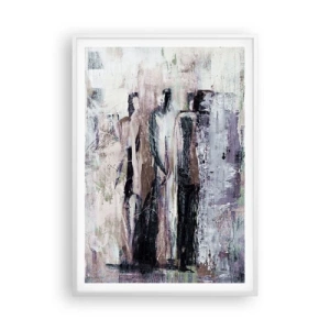 Plakát v bílém rámu - Tajemná trojice - 70x100 cm