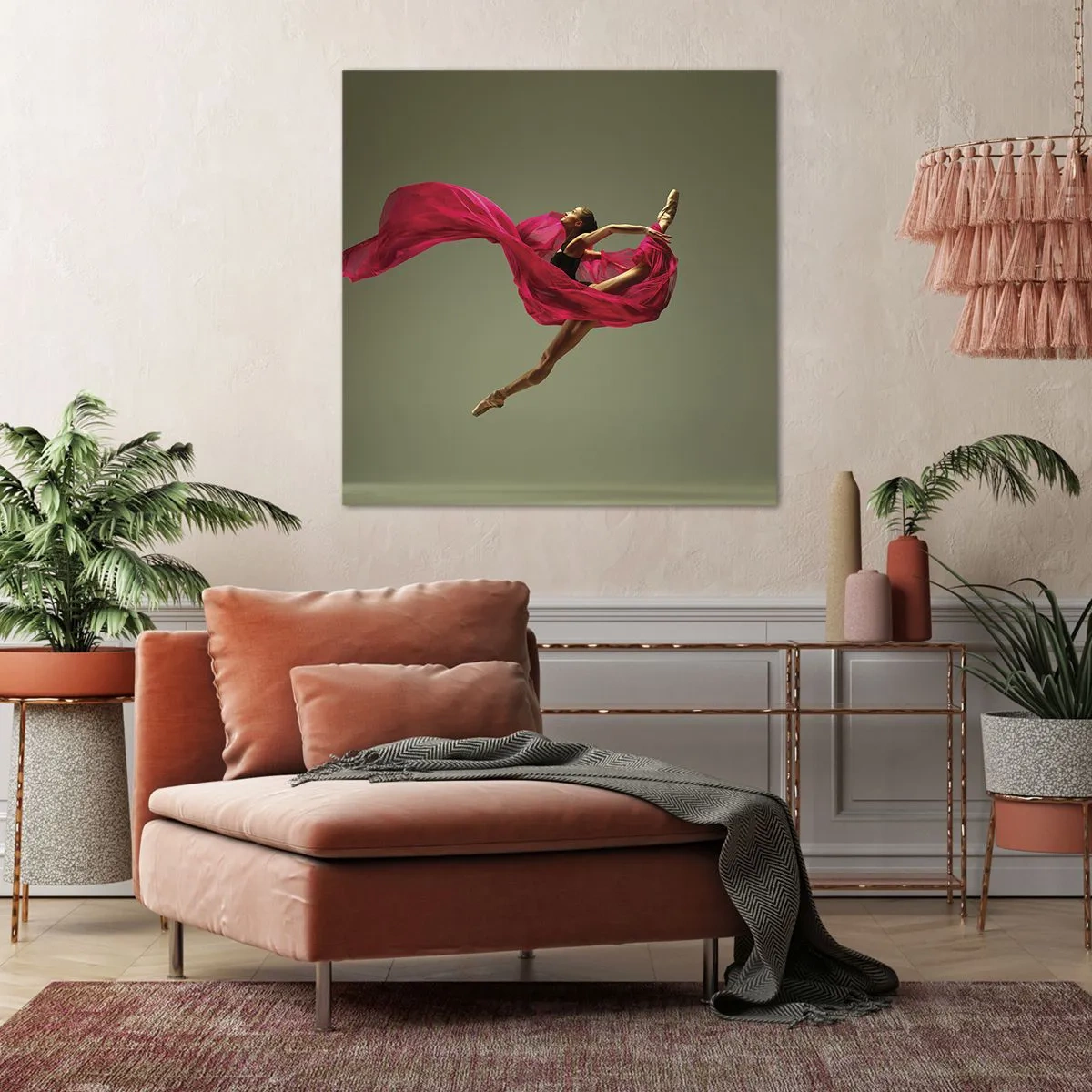 Obraz na plátně - Tančící plamen - 60x60 cm