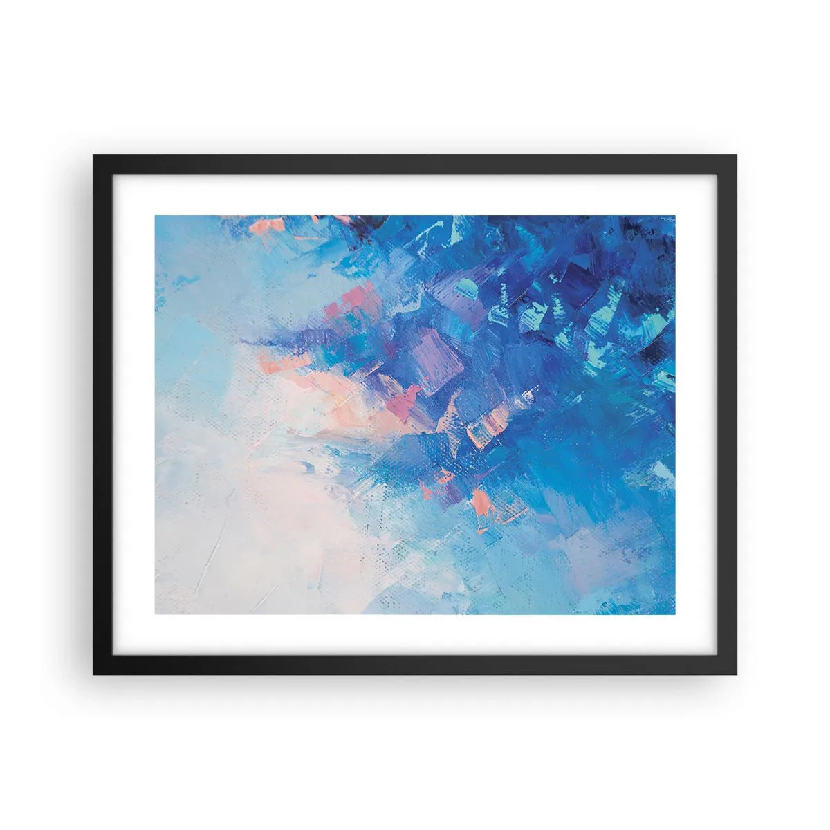 Plakát v černém rámu - Zimní abstrakce - 50x40 cm
