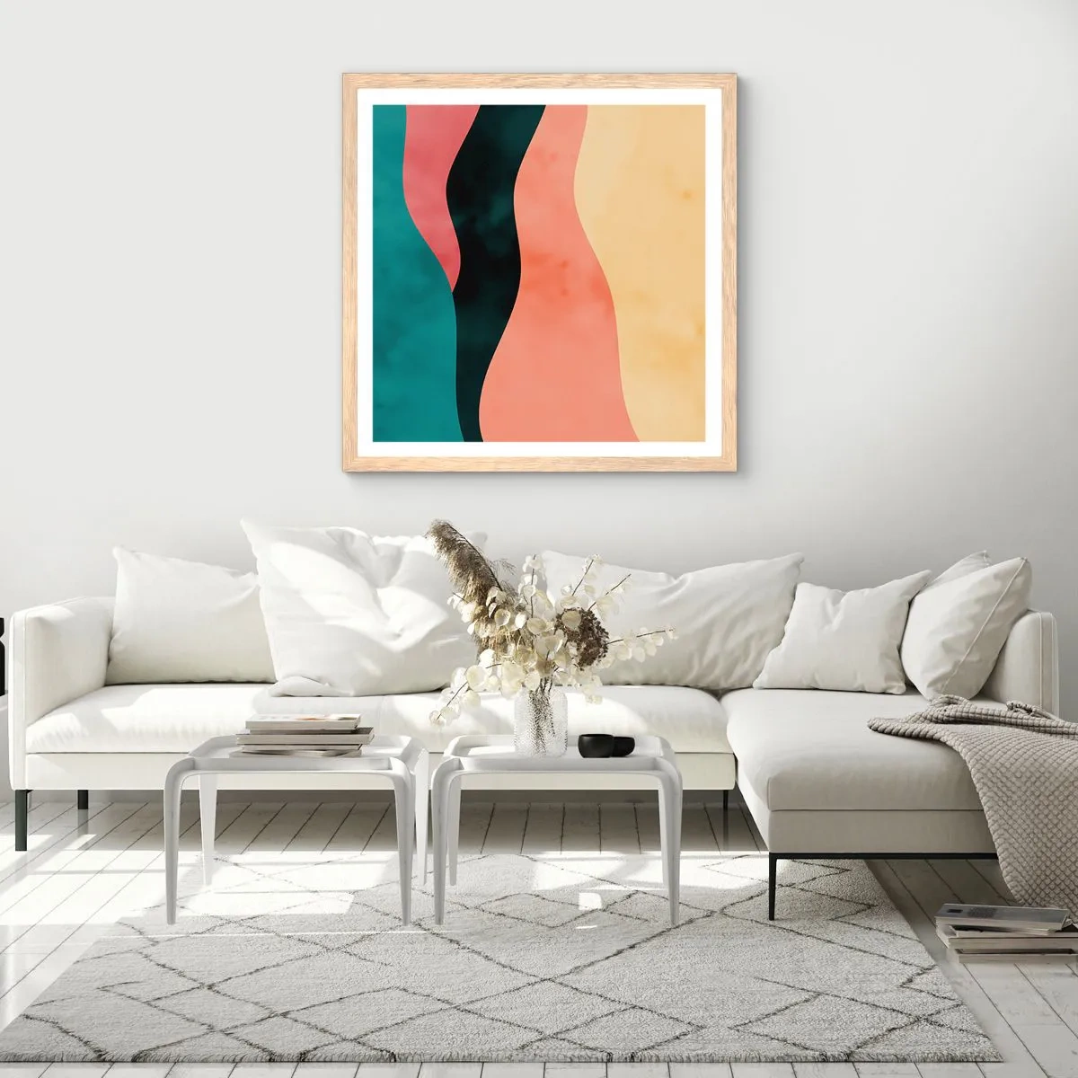 Plakát v rámu světlý dub - Kompatibilní nesoulad - 60x60 cm