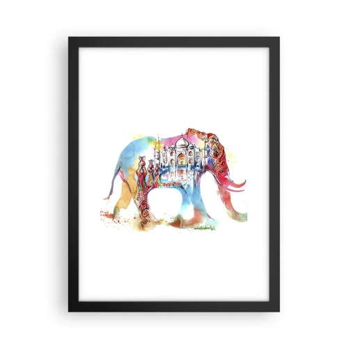 Plakát v černém rámu - Indie - aura lásky - 30x40 cm