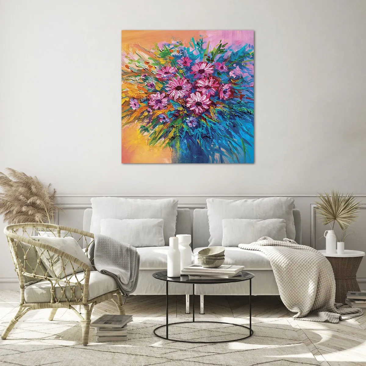 Obraz na skle - Energie života - 70x70 cm