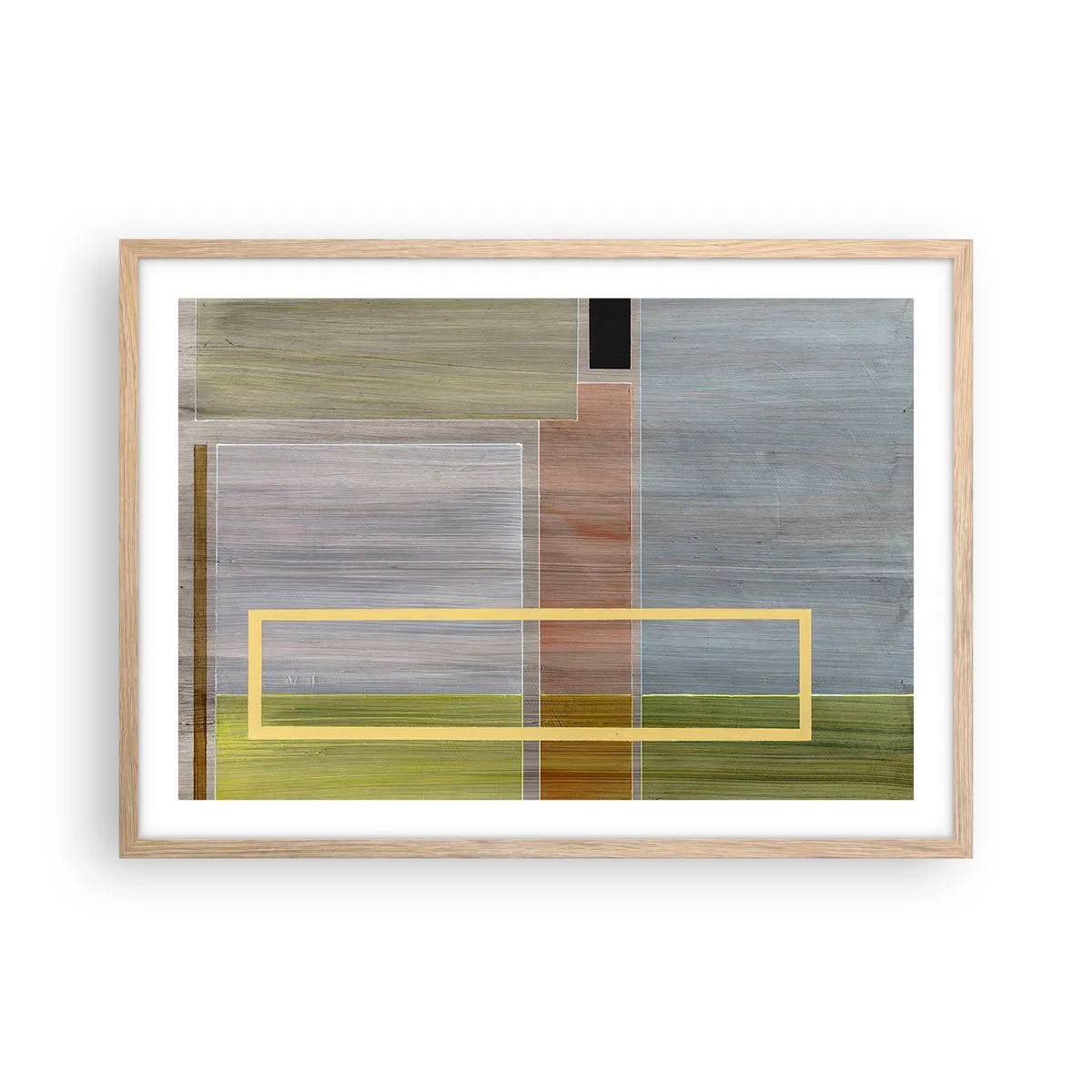 Plakát v rámu světlý dub - Jednoduše a v klidu - 70x50 cm