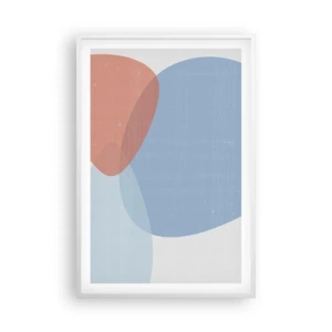 Plakát v bílém rámu - Pastelové vztahy - 61x91 cm