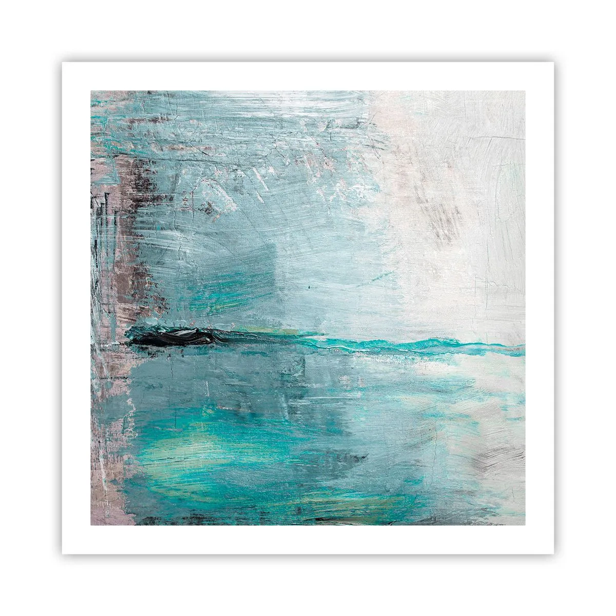 Plakát - Horizontálně v modři - 60x60 cm