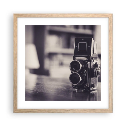 Plakát v rámu světlý dub - Kouzlo staré fotografie - 40x40 cm