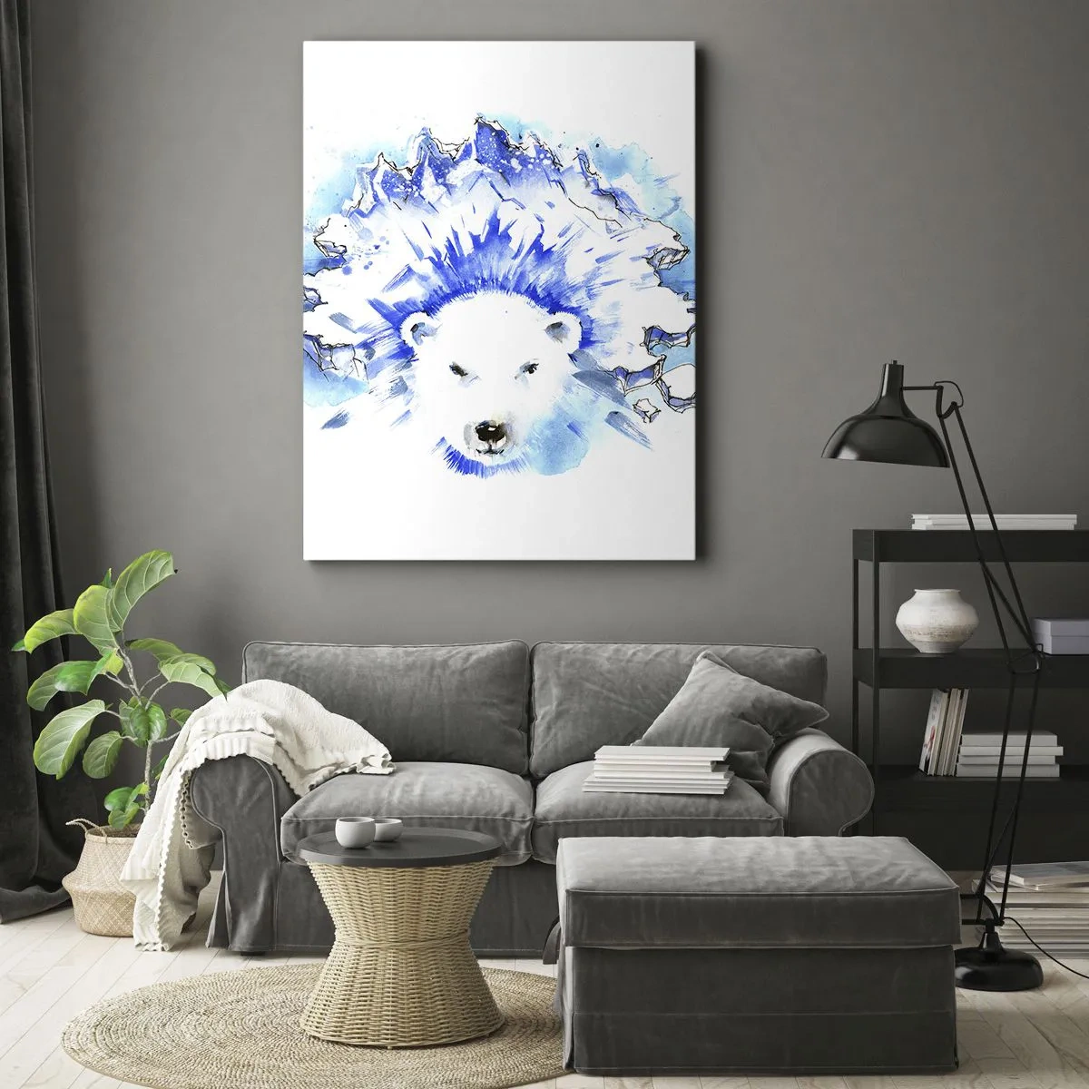 Obraz na plátně - Král Arktidy s ledovou korunou - 50x70 cm