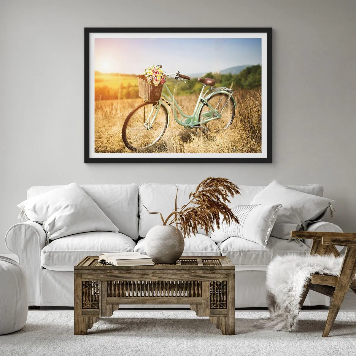 Plakát v černém rámu - Chvíli tu zůstanu - 70x50 cm