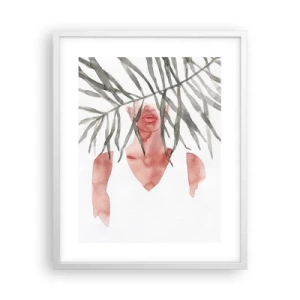 Plakát v bílém rámu - Dáma tropů - 40x50 cm