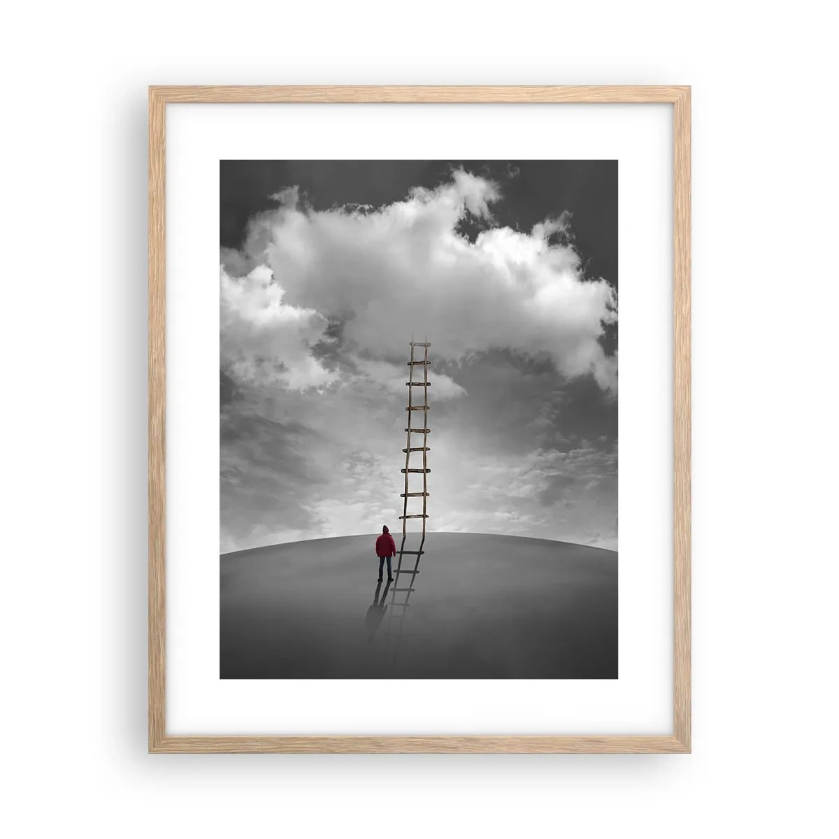 Plakát v rámu světlý dub - Všechno je možné - 40x50 cm