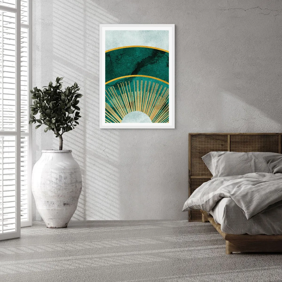 Plakát v bílém rámu - Jiná sluneční soustava - 70x100 cm