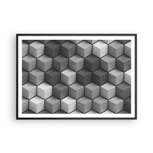 Plakát v černém rámu - Kubistické puzzle - 100x70 cm