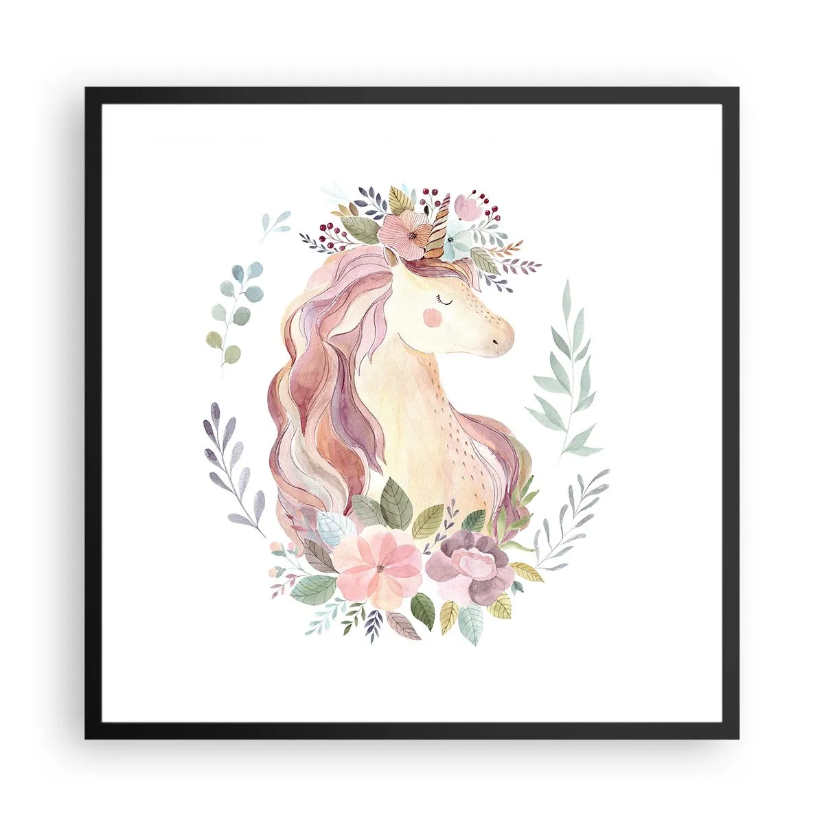 Plakát v černém rámu - Pozvánka do říše pohádek - 60x60 cm