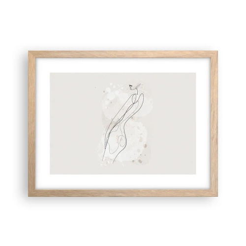 Plakát v rámu světlý dub - Zabloudit pohledem - 40x30 cm