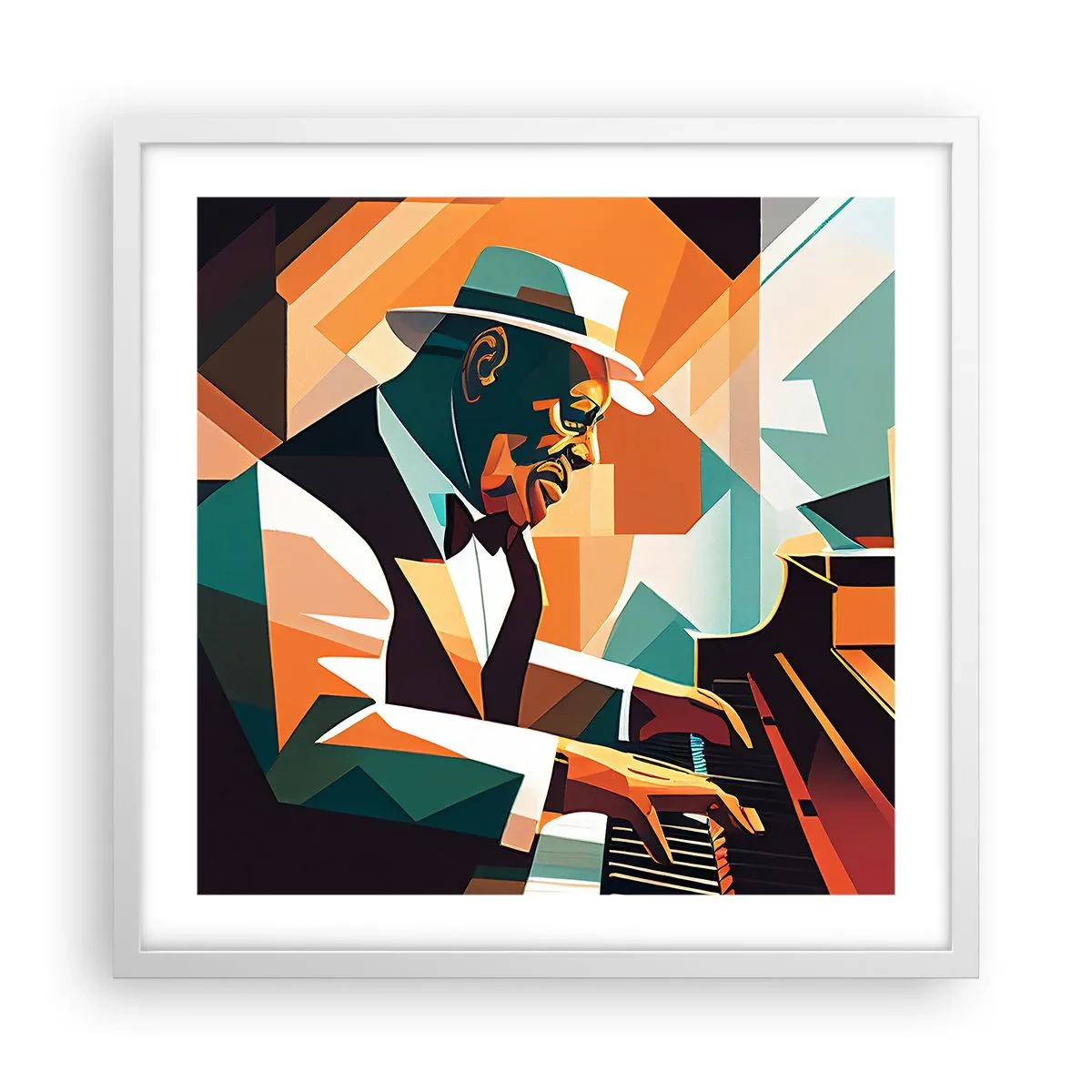 Plakát v bílém rámu - Celý tento jazz - 50x50 cm